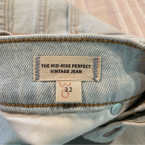 Madewell The Mid Rise Perfect Vintage Jean in Fitzgerald Wash 32 Plus Size NWT - Picture 9 of 16